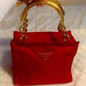 Prada top handle bag (Tessuto Metallo)